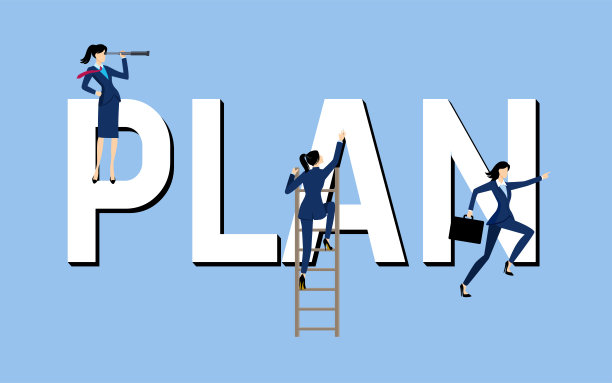 努力工作的女商人为更好的未来制定计划图片下载