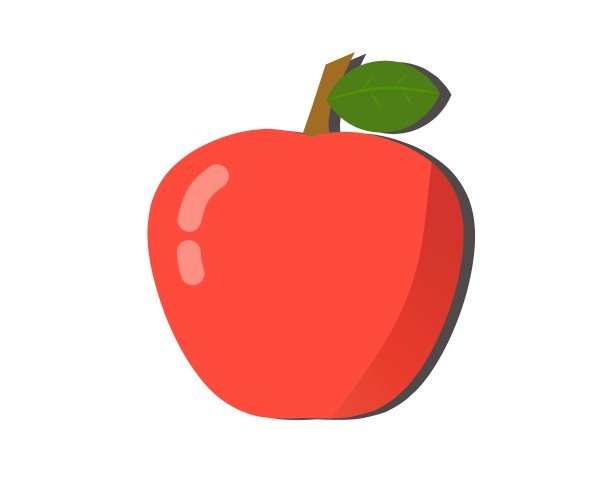 红色苹果水果图标的插图图片下载