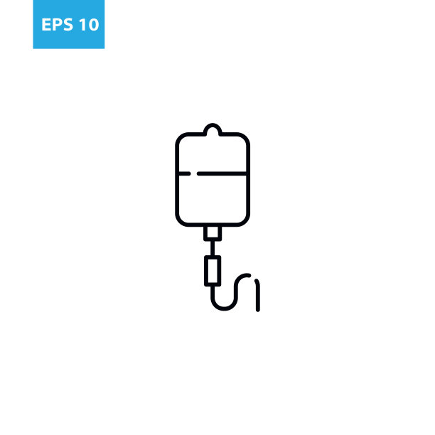 IV袋轮廓图标矢量插图图片下载