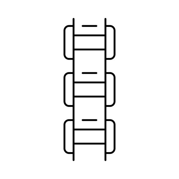 盒子链条线性图标矢量素材图片下载