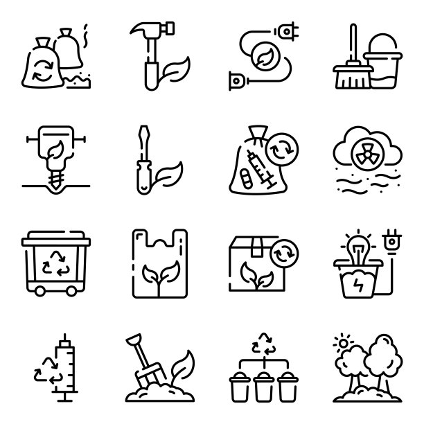 包生态科学涂鸦矢量图片下载