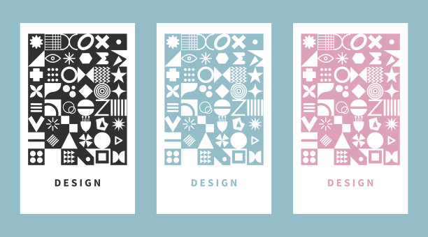 独特的封面小册子，海报在包豪斯风格图片下载