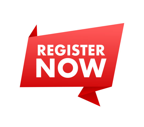 现在注册图标，徽章，标签。矢量插图。图片下载