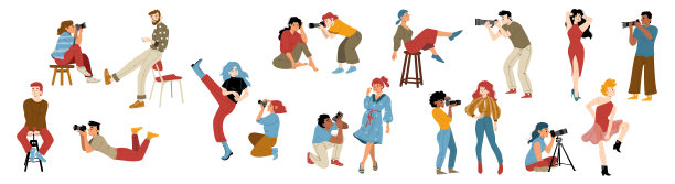 模特向专业摄影师摆姿势图片下载