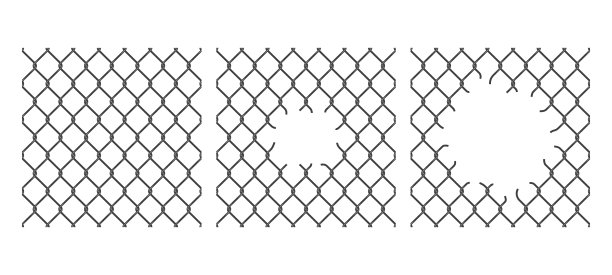 拉比茨链环图案，栅栏网背景图片下载