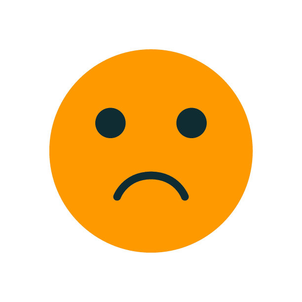 情绪评级反馈——不好。评级满意度图标。用户体验反馈。橙色情绪表情。消极的观念图片下载