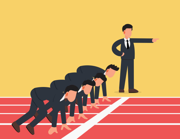 商业人士准备好竞争。图片下载