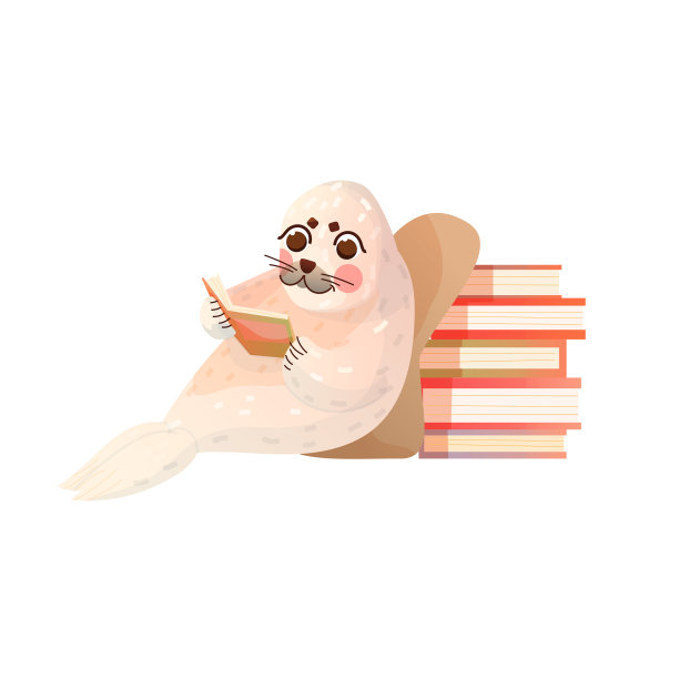 竖琴封印读书书。图片下载