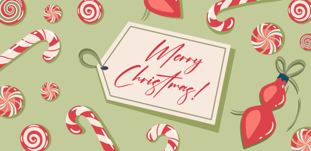 复古圣诞背景贺卡，海报，标签和其他装饰表面与排版元素图片下载