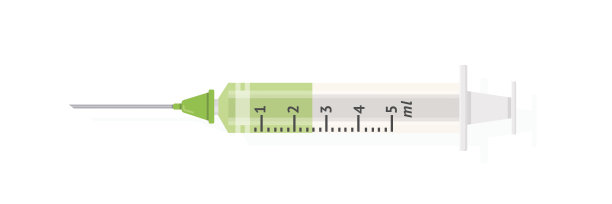 3d注射器注射药物或疫苗前，医疗一次性塑料设备图片下载