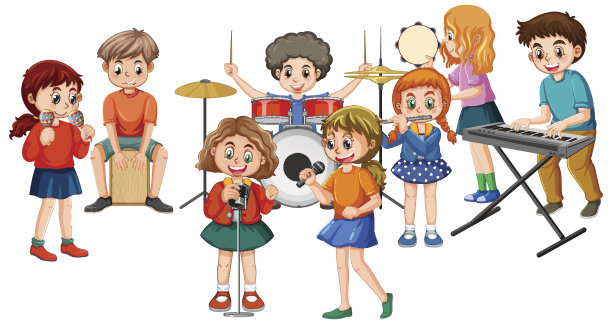 儿童演奏乐器图片下载