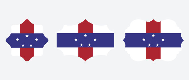 荷属安的列斯群岛国旗图标。Web图标设置。图标集合平面。简单的图片下载