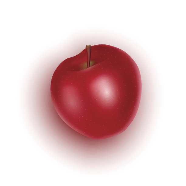 真实的红苹果在白色背景，成熟的苹果在矢量格式图片下载