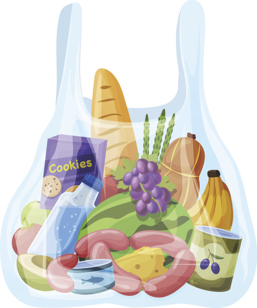饼干，面包，香蕉，香肠，水，瓶子，图片下载