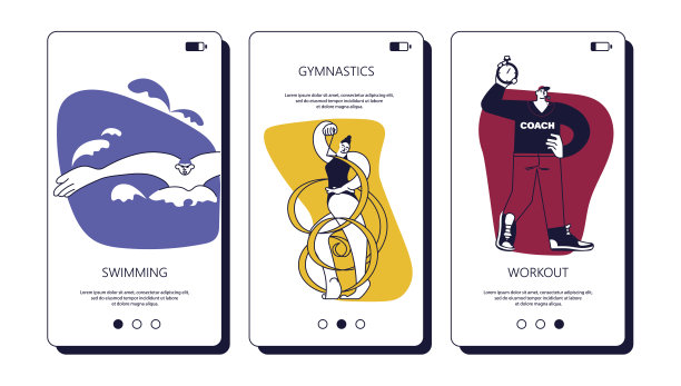 不同的团体和单打运动比赛矢量图片下载