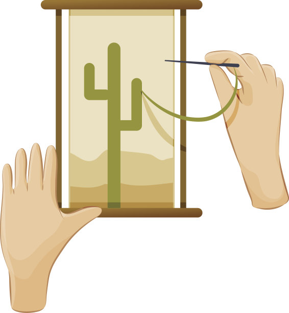 女子双手用针线绣花，俯视图图片下载