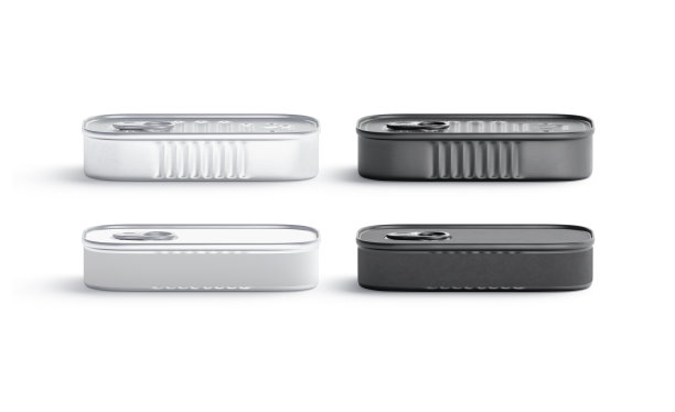 空白铝黑与标签沙丁鱼保存可以模型，隔离图片下载