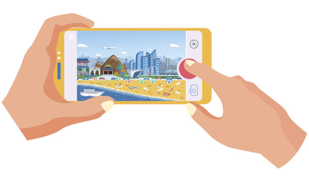 手持智能手机制作和拍摄视频，照片或人们在海滩度假胜地放松的照片图片下载