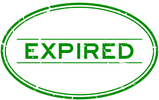 垃圾绿色过期字椭圆形橡胶印章图片下载