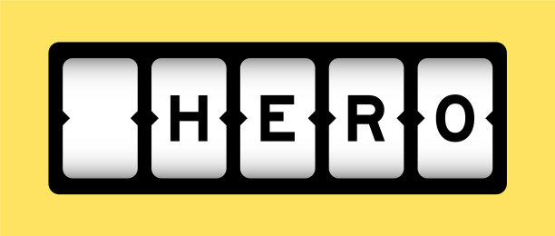 黑色在字英雄槽旗帜与图片下载