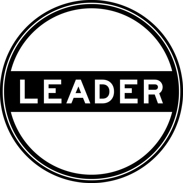 黑色圆形印章贴纸在字领导上图片下载