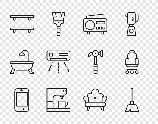 设线手机手柄扫帚收音机咖啡图片下载