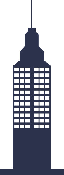 摩天大楼剪影风格图片下载