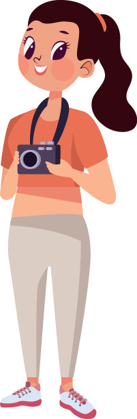 带着相机的女游客图片下载
