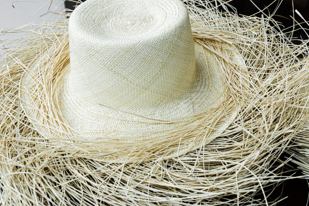 一顶真正的厄瓜多尔手工巴拿马帽图片下载