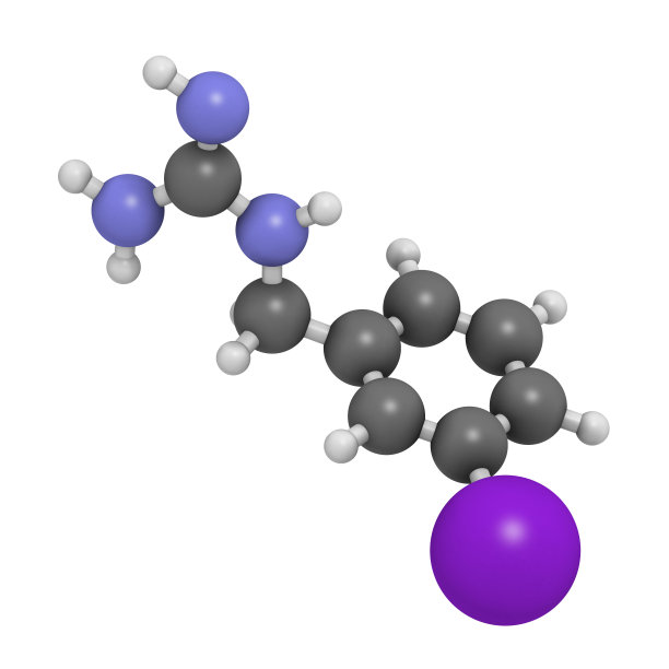 碘-131 间苄胍抗癌药物分子(放射性药物). 3D图片下载