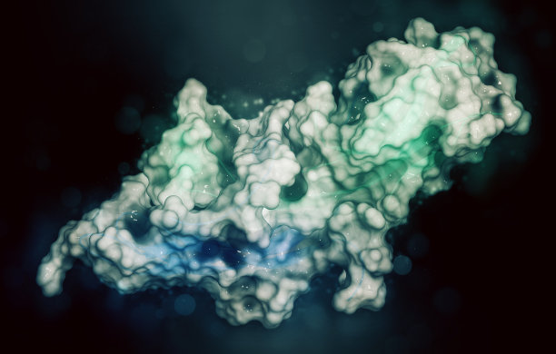 人绒毛膜促性腺激素(hCG)糖蛋白激素，3D撕裂图片下载