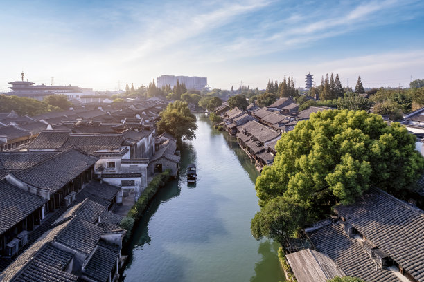 中国乌镇的风景特写图片下载