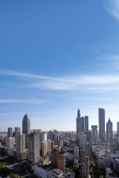 航拍无锡市天际线图片下载