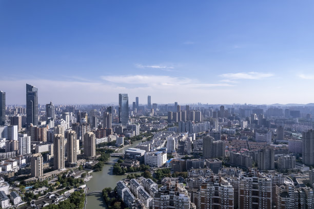 航拍无锡市天际线图片下载