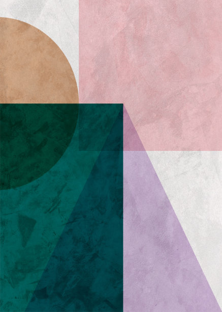 几何形状和彩色纹理的抽象艺术图片下载