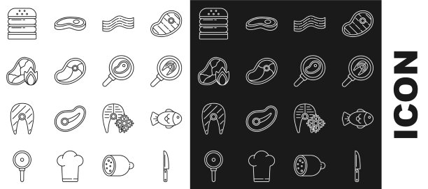 将线刀鱼排放入煎锅中煎咸肉图片下载