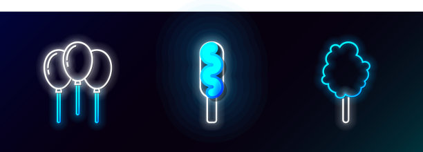 用丝带和棉花糖气球设置线图片下载