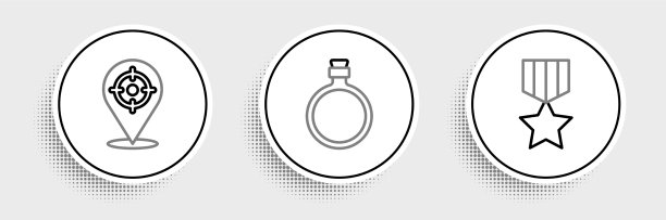 设线军事奖励奖章目标体育和图片下载