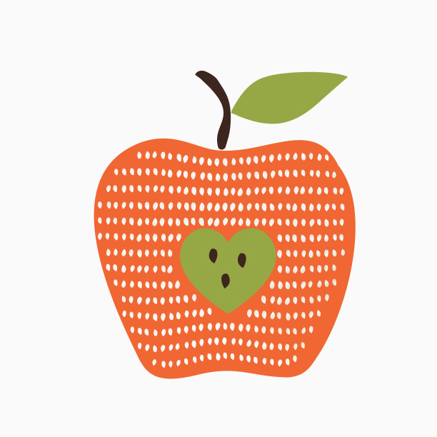 抽象的苹果配上淡淡的线条。特写镜头。图片下载