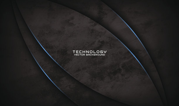 3D黑色粗糙的grunge技术抽象背景重叠层在黑暗的空间与蓝色的光装饰。现代平面设计元素切割风格概念的横幅，传单，卡片，或小册子封面图片下载