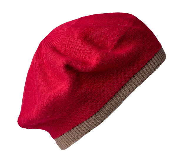 白色背景上的女性贝雷帽。秋天的配件图片下载