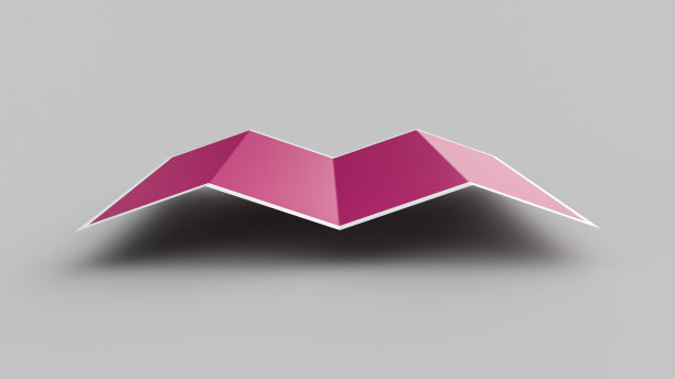 一个折叠的纸逼真的模型空地图的插图与阴影隔离的纸图片下载