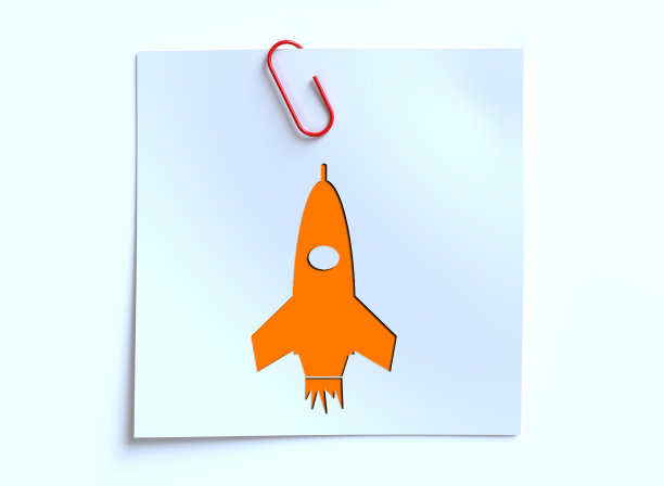 白色背景的太空火箭图片下载