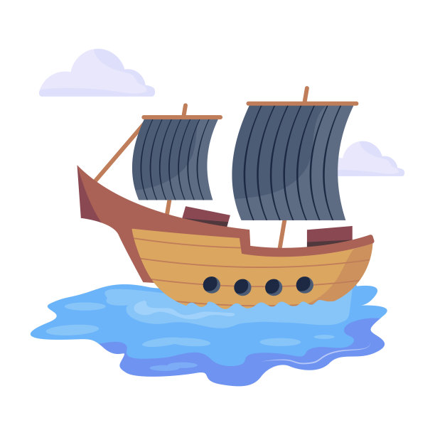 优质平面矢量设计的山地瀑布图片下载