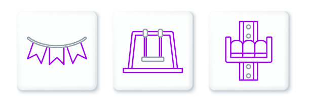 设线景点旋转木马嘉年华花环图片下载