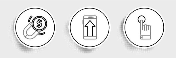 设置线手触摸和点击手势磁铁与图片下载