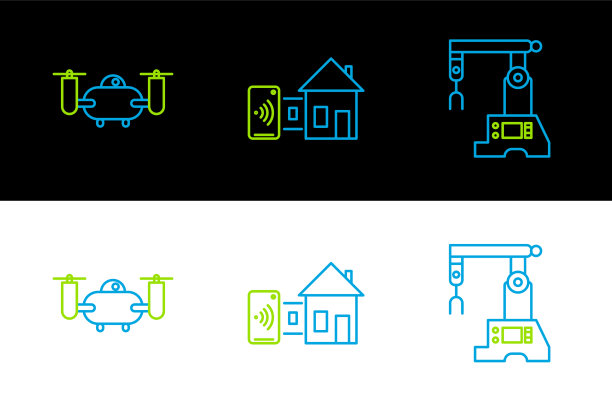 集流水线流水线无人机飞行与行动图片下载