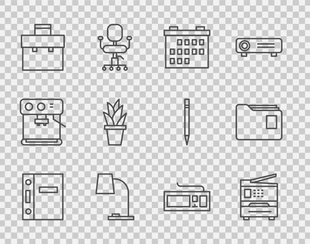 设置行办公室文件夹打印机日历表图片下载