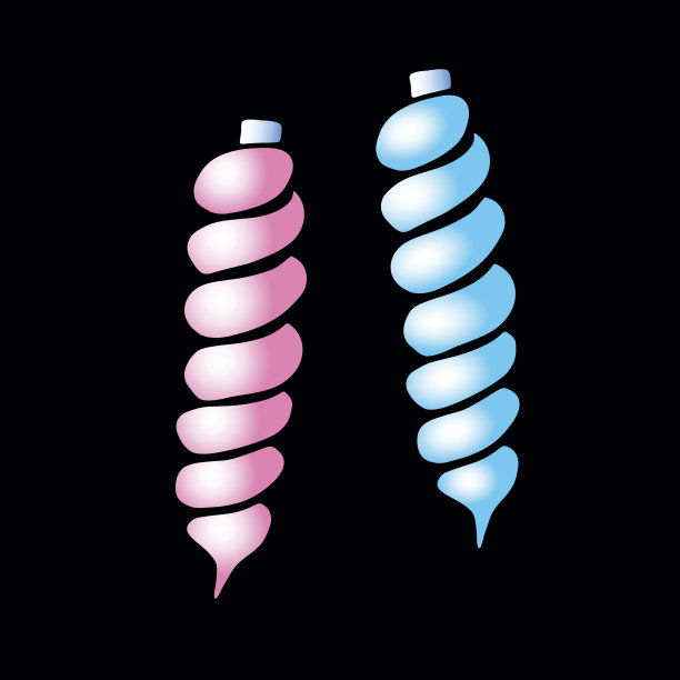 一套矢量彩色明亮的圣诞树长挂玩具，扁平风格。为圣诞和新年快乐的剪纸图片下载