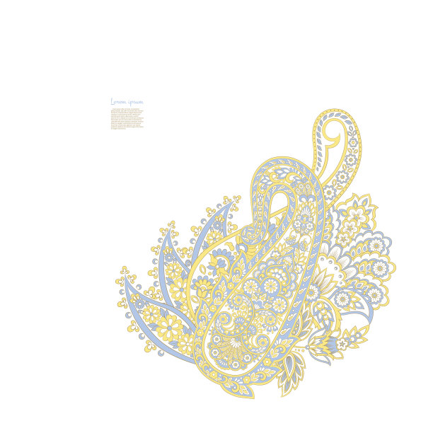 佩斯利孤立。带有涡纹的独立设计卡片。花卉矢量图案。刺绣花卉矢量图案图片下载